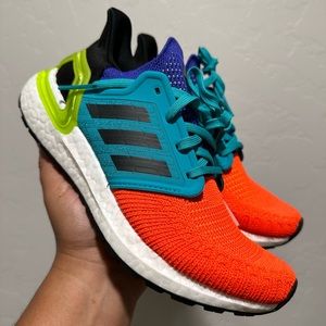 Adidas Ultraboost 20 Blue/Red-White GV7164 Men's Size 5.5 Medium Women Size 6.5
